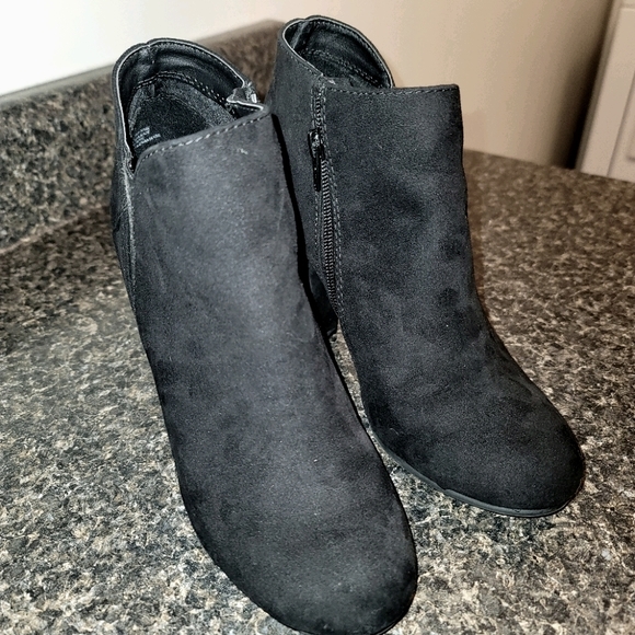 Candies Black Suede Booties 